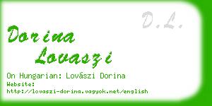 dorina lovaszi business card