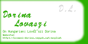 dorina lovaszi business card